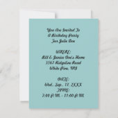 MERMAID THEMEED ARTIJ INVITATION ~ EZ OM AAN TE PA KAART (Achterkant)