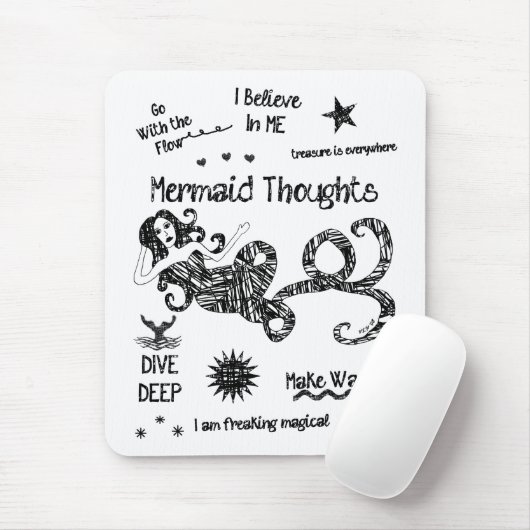 Mermaid Thoughts Muismat (Met muis)