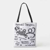 Mermaid Thoughts Tote Bag (Achterkant)