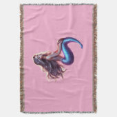 Mermaid throw blanket deken (Voorkant Verticaal)