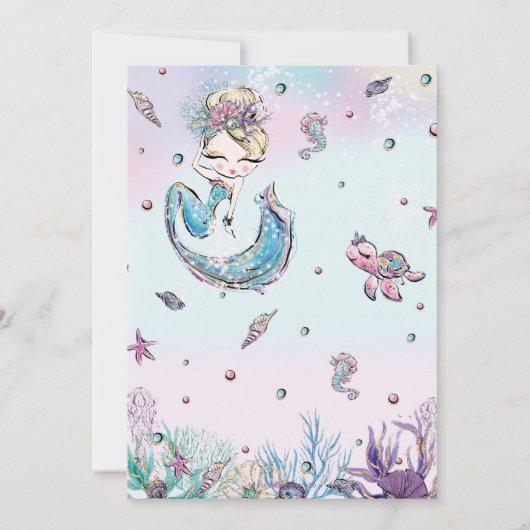 Mermaid Time Capsule Message to you Blank Kaarten (Achterkant)