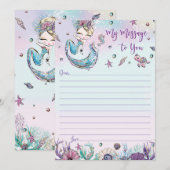 Mermaid Time Capsule Message to you Blank Kaarten (Voorkant / Achterkant)