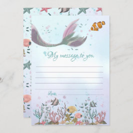 Mermaid Time Capsule Message to you Blank Kaarten