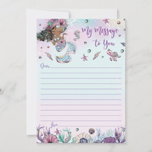 Mermaid Time Capsule Message to you Blank Kaarten (Voorkant)