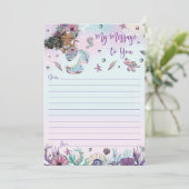 Mermaid Time Capsule Message to you Blank Kaarten (Staand voorkant)