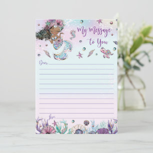 Mermaid Time Capsule Message to you Blank Kaarten