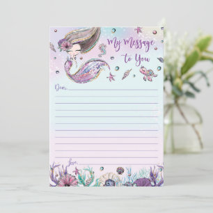 Mermaid Time Capsule Message to you Blank Kaarten