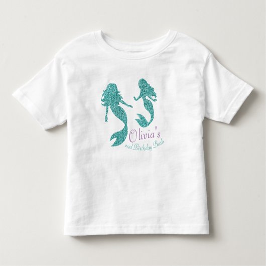 Mermaid toddler shirt met tekst (Voorkant)