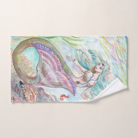 Mermaid Towel Set Bad Handdoek (Handdoek)