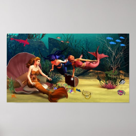 Mermaid Treasures Poster (Voorkant)