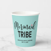 Mermaid Tribe Bachelorette Paper Cups Papieren Bekers (Voorkant)
