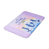 Mermaid Trio | Alle Mermaids Welkom | Polka Dot Badmat (Gekanteld)