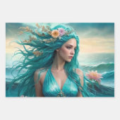 Mermaid Trio Decoupage Gift Wrap Inpakpapier Vel (Voorkant 3)