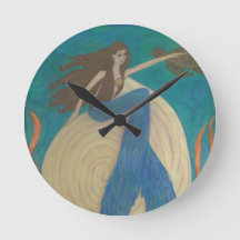 Mermaid & Turtle Wall Clock