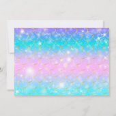 Mermaid twins baby shower-uitnodiging kaart (Achterkant)