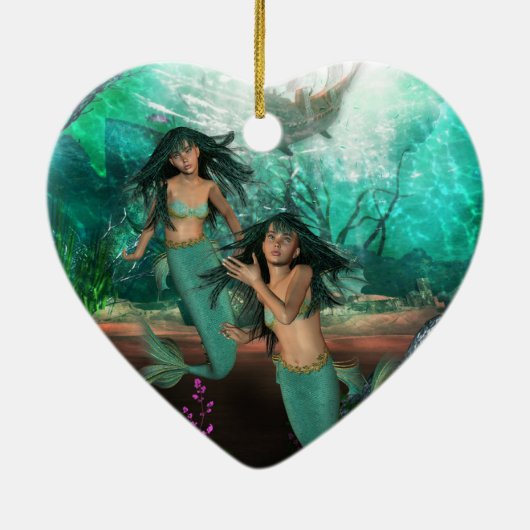 Mermaid Twins Ornament (Achterkant)