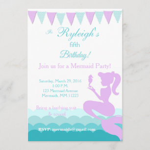 Mermaid-uitnodiging In het kader van de uitnodig Kaart