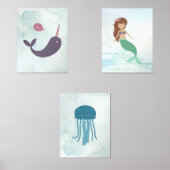 Mermaid Under The Sea 3 Print Set (Voorkant)