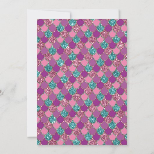 Mermaid Under The Sea Birthday Kaart (Achterkant)