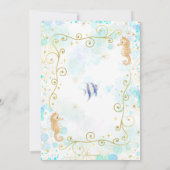 Mermaid Under the Sea Birthday  Kaart (Achterkant)