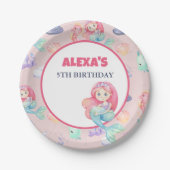 Mermaid Under the Sea Birthday Papieren Bordje (Voorkant)