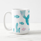 Mermaid Under the Sea Pastel Pink Blue  Koffiemok (Links)