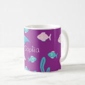 Mermaid Under the Sea Pastel Purple Koffiemok (Voorkant rechts)