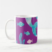 Mermaid Under the Sea Pastel Purple Koffiemok (Links)