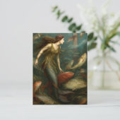 Mermaid Under The Sea With Fish Briefkaart (Staand voorkant)
