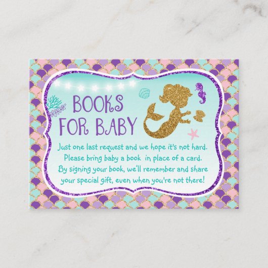 Mermaid under the Zee Baby Book Request Kaarten (Voorkant)