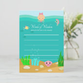 Mermaid under the Zee Baby shower Advice for ma Kaart (Staand voorkant)