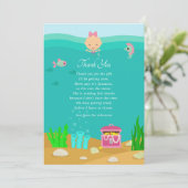 Mermaid under the Zee Baby shower Bedankt (Staand voorkant)