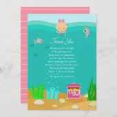 Mermaid under the Zee Baby shower Bedankt (Voorkant / Achterkant)