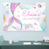 Mermaid under the Zee Birthday Party Welcome Spandoek (Beurs)