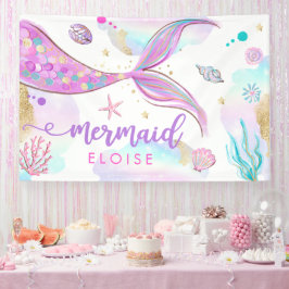 Mermaid under the Zee Birthday Party Welcome Spandoek