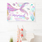 Mermaid under the Zee Birthday Party Welcome Spandoek (Insitu)