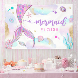Mermaid under the Zee Birthday Party Welcome Spandoek