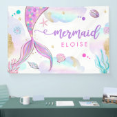 Mermaid under the Zee Birthday Party Welcome Spandoek (Beurs)