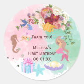 Mermaid under Zee Bedankt Stickers (Voorkant)