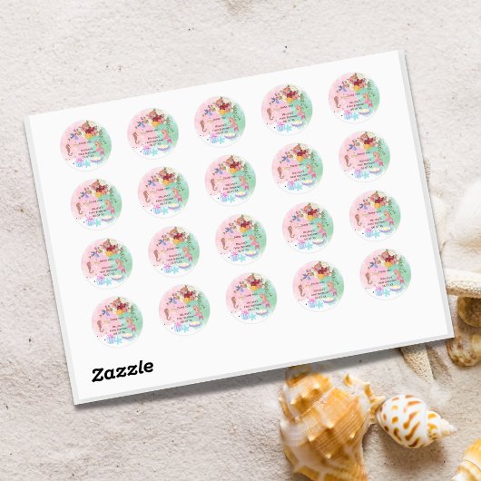 Mermaid under Zee Bedankt Stickers