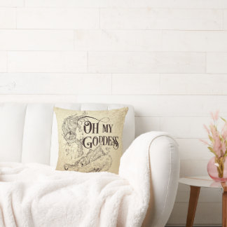 Mermaid Underwater Zee Goddess Brown Sierkussen