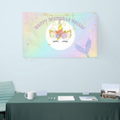 Mermaid Unicorn Birthday Banner (Beurs)
