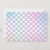 Mermaid & Unicorn Birthday Invitation Magic Party Kaart (Achterkant)