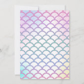 Mermaid & Unicorn Birthday Invitation Magic Party Kaart (Achterkant)