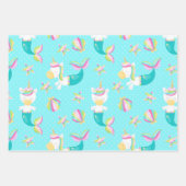 Mermaid Unicorn Kind Inpakpapier Vel (Voorkant)