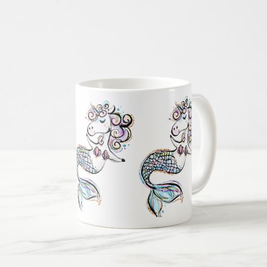 Mermaid Unicorn Koffiemok (Voorkant rechts)