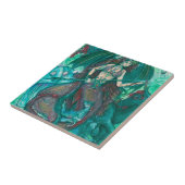 Mermaid Unicorn Ocean Zee Blauwgroen Groen Tegeltje (Zijkant)