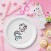 Mermaid Unicorn Papieren Bordje (Feest)