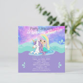 Mermaid + Unicorn Party Invitation Save The Date (Staand voorkant)