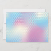 Mermaid Unicorn Pool Party Birthday Invitation Kaart (Achterkant)